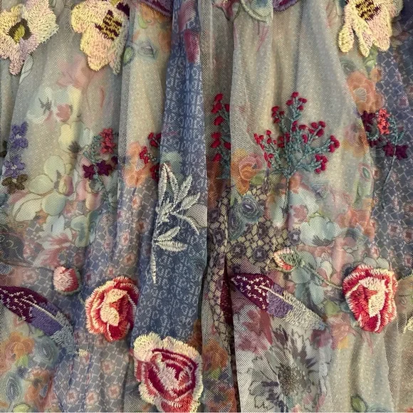 Johnny Was Multicolor Floral Midi Dress - Picture 4 of 5